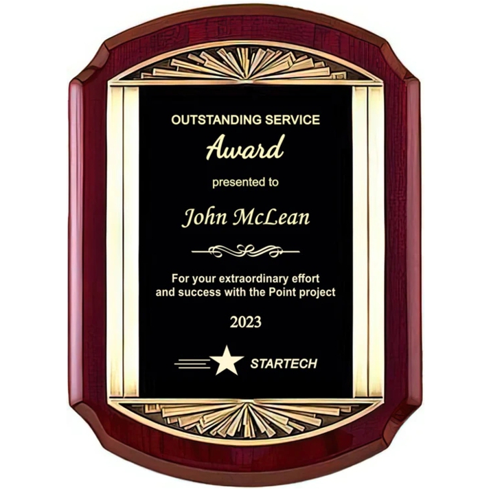 Executive Cast Contour Engraved Plaque