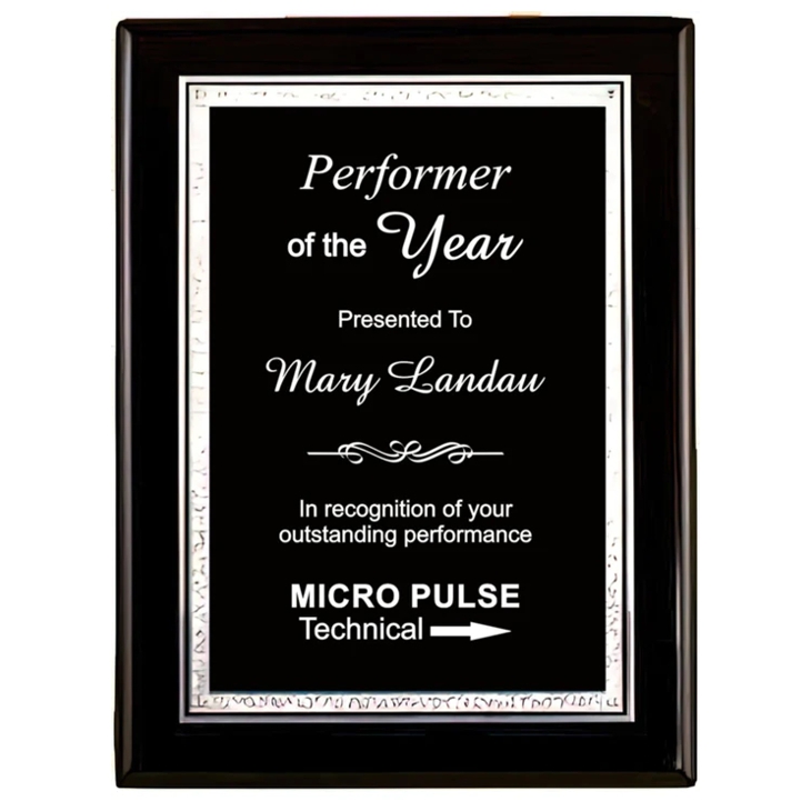 Premier Ebony Engraved Plaque