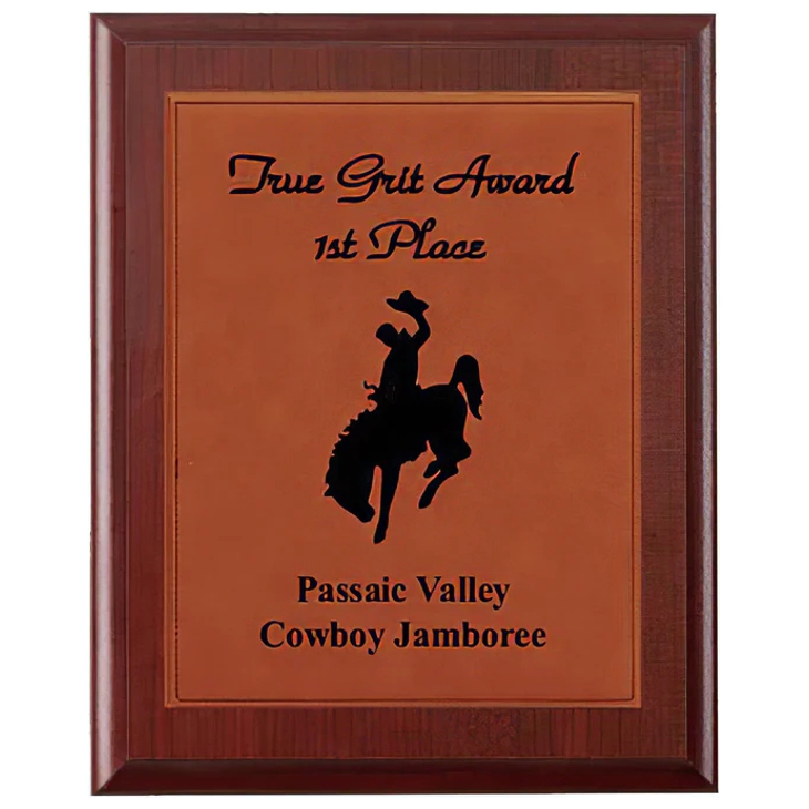 Rawhide Leather Engraved Plaque
