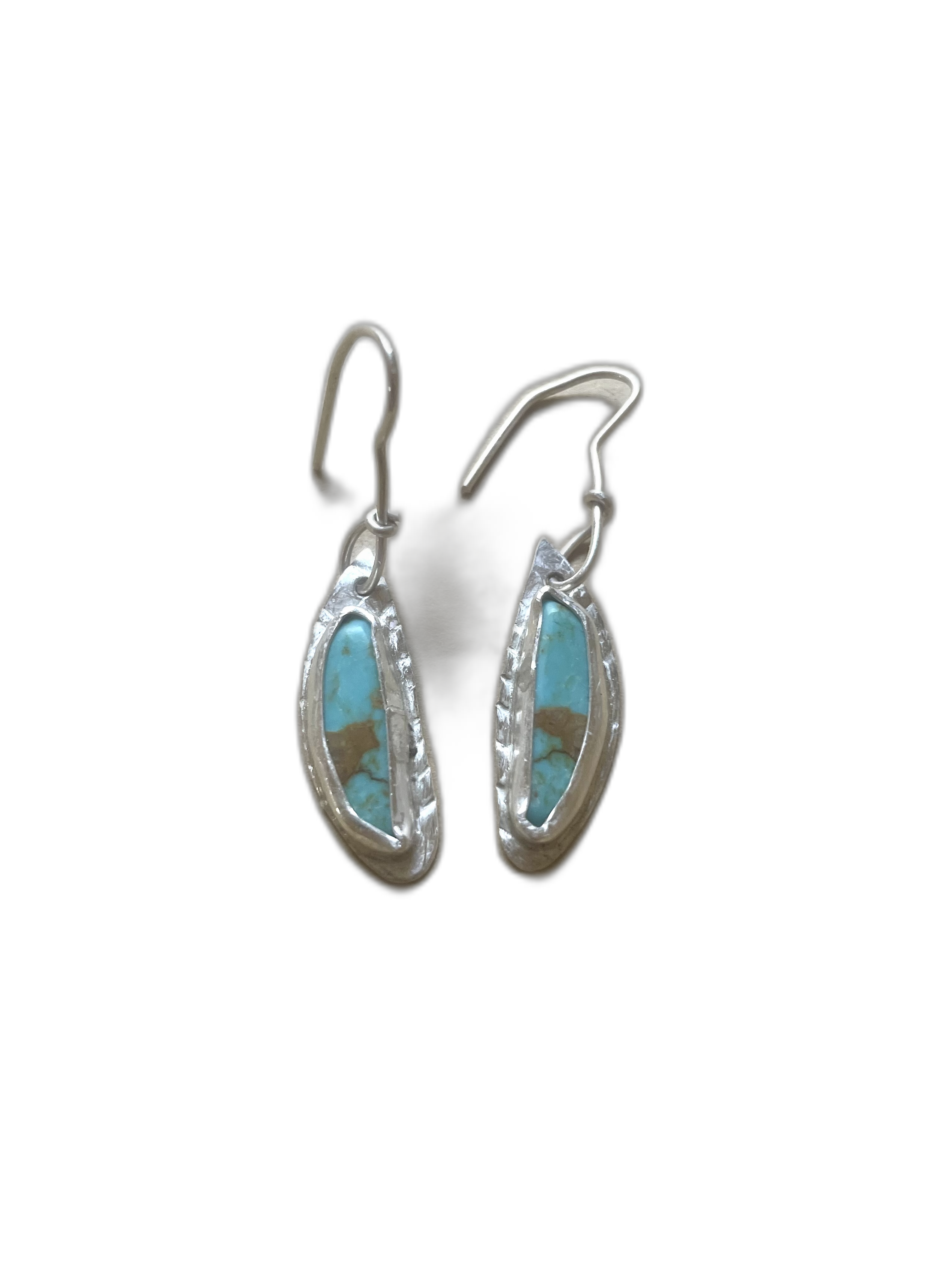 "Buffalo Road" Red Mountain Turquoise Earrings in Sterling Silver