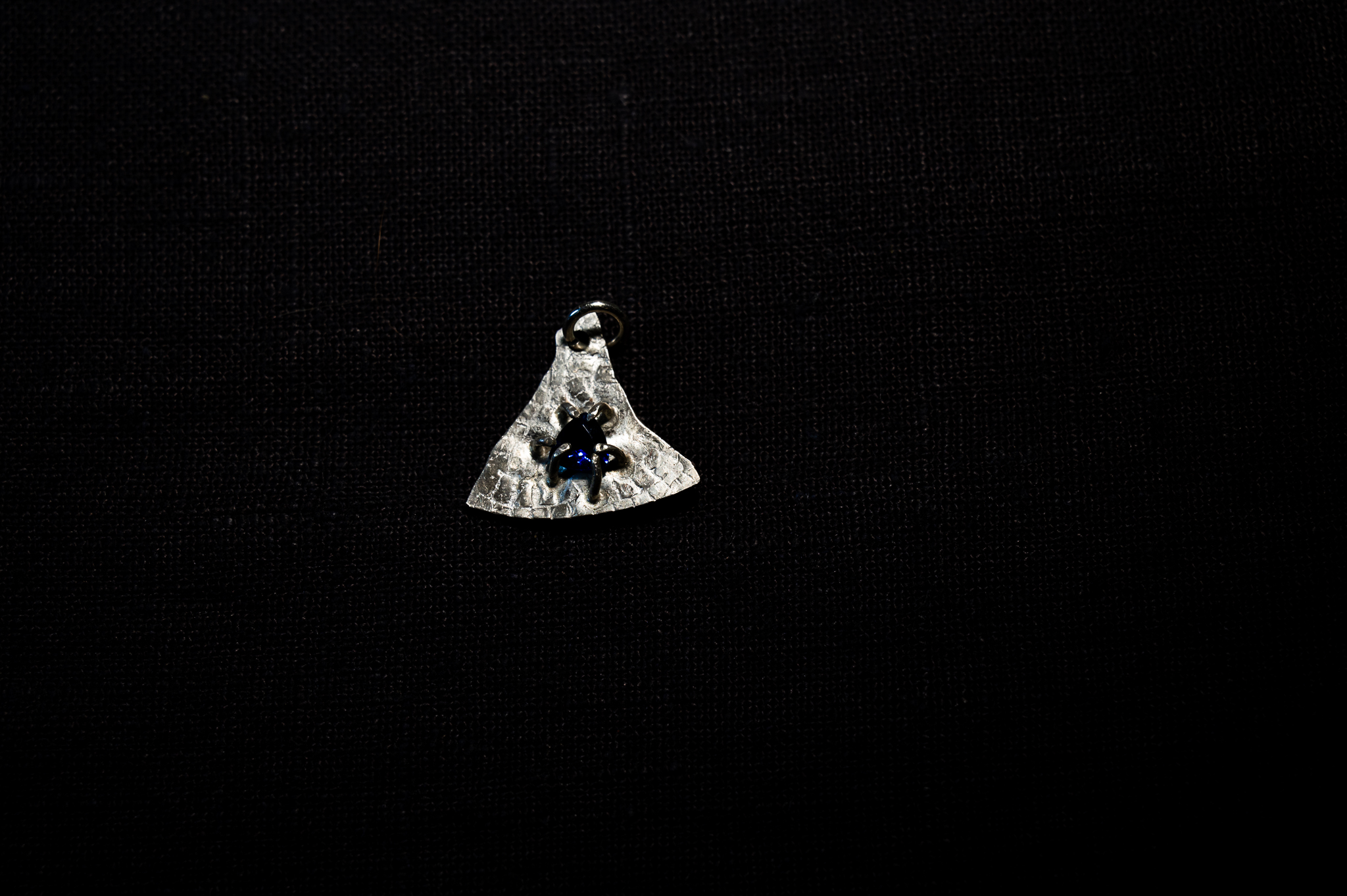 5mm Blue Apatite Trilium in Sterling Silver Prong setting