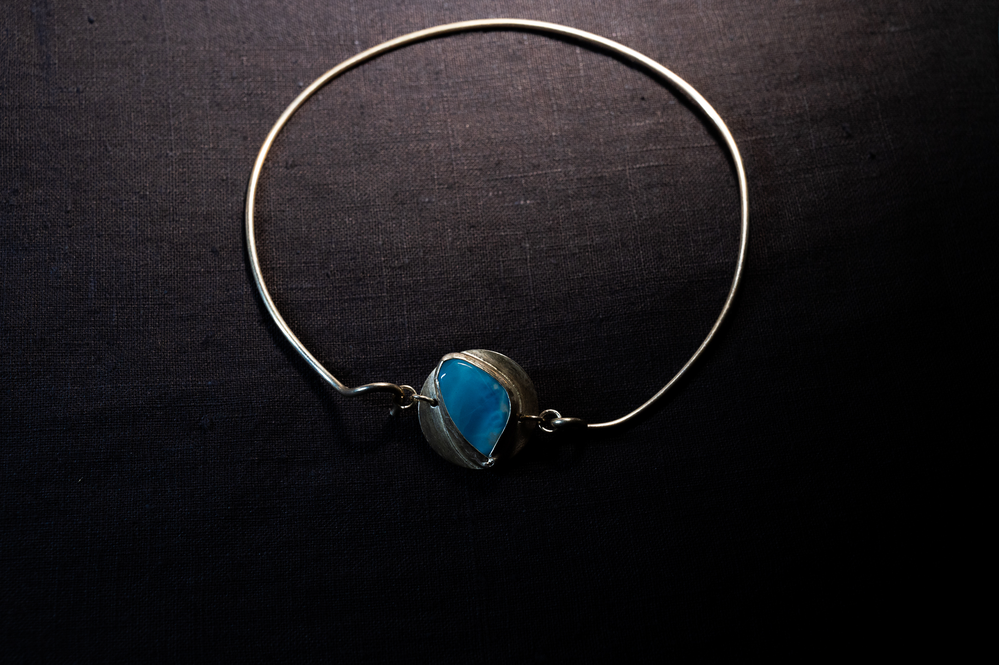 Larimar Collarbone Necklace (Choker) 5A Grade 