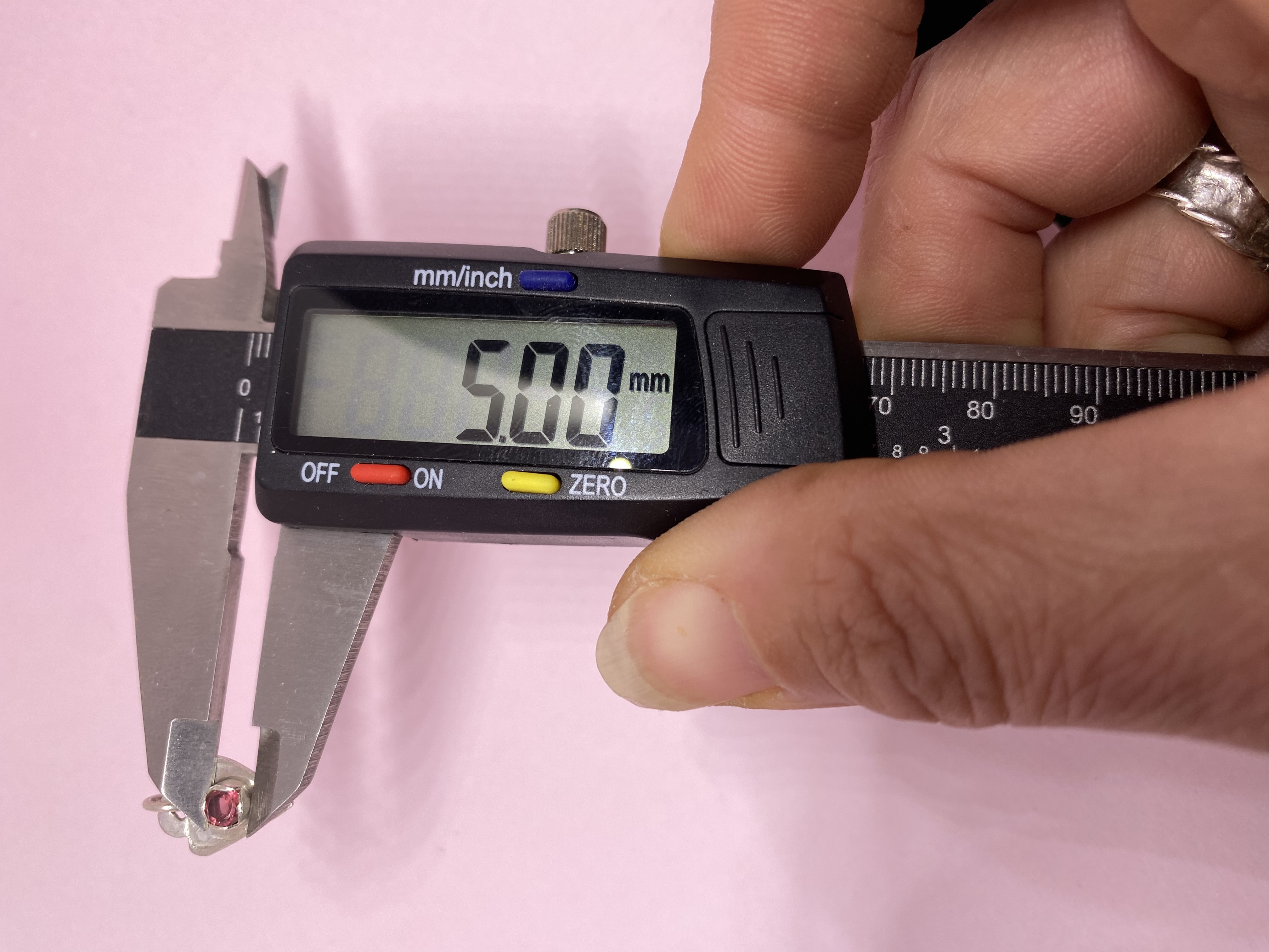 "Sweethearts Love" Rhodolite Garnet 5mm Round in Sterling Silver Heart Necklace