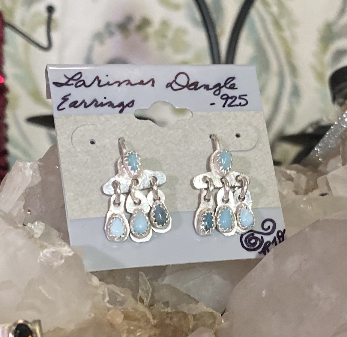 Mini Larimar Dangle Earrings