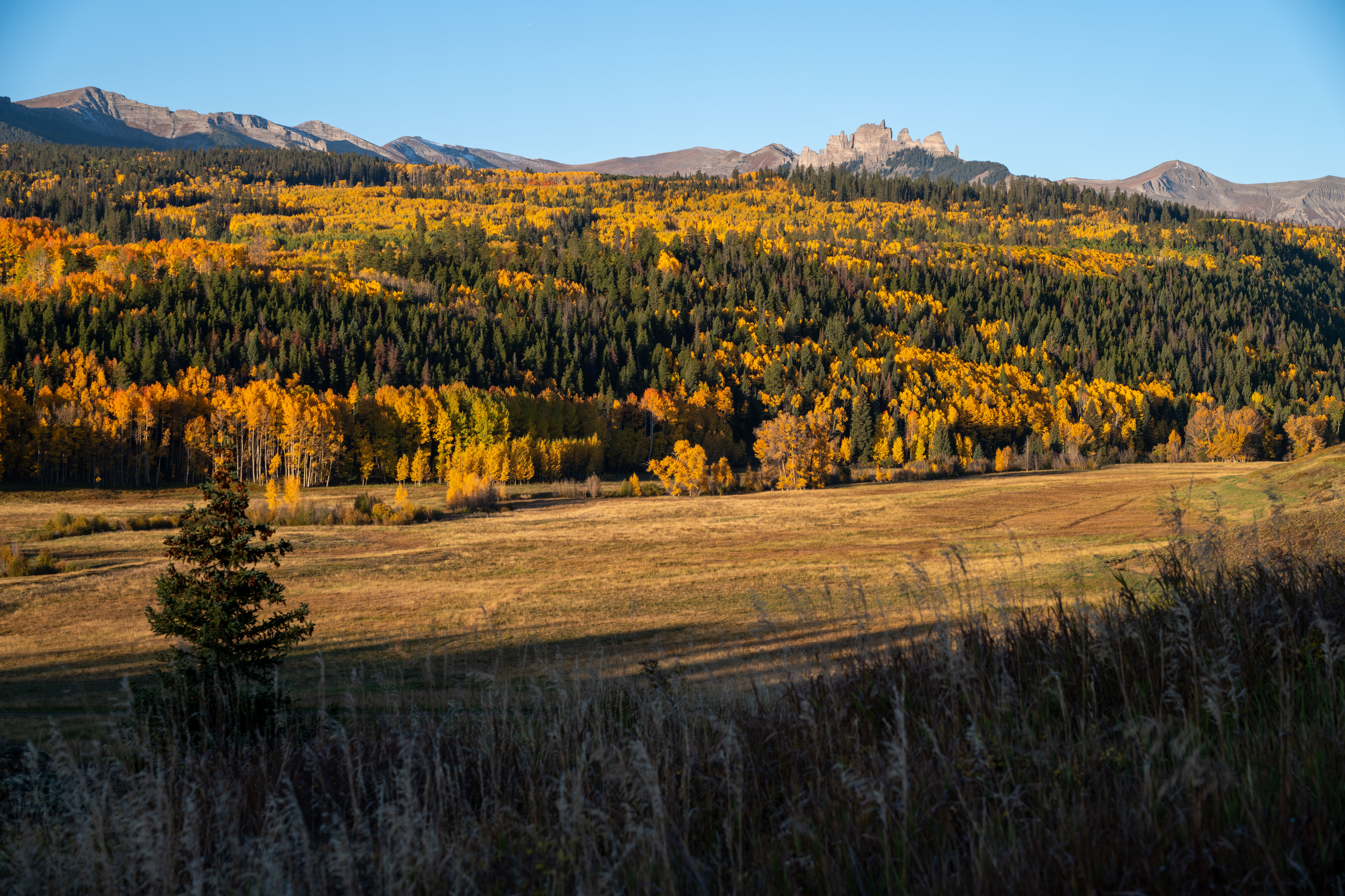 The Castles Fall Aspen Sunrise Print - S116