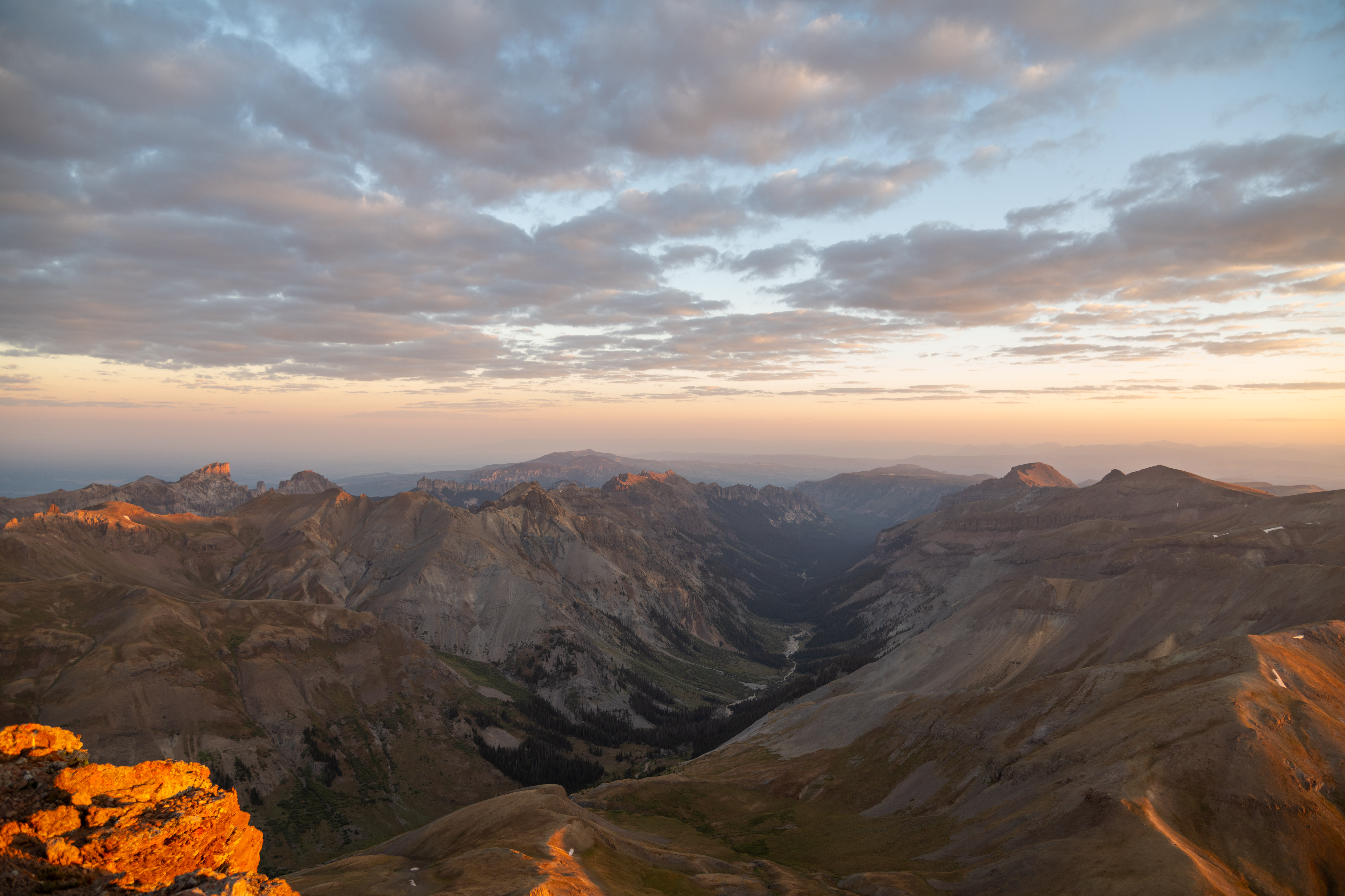 Uncompahgre Summit Sunrise Over East Fork Valley - S121