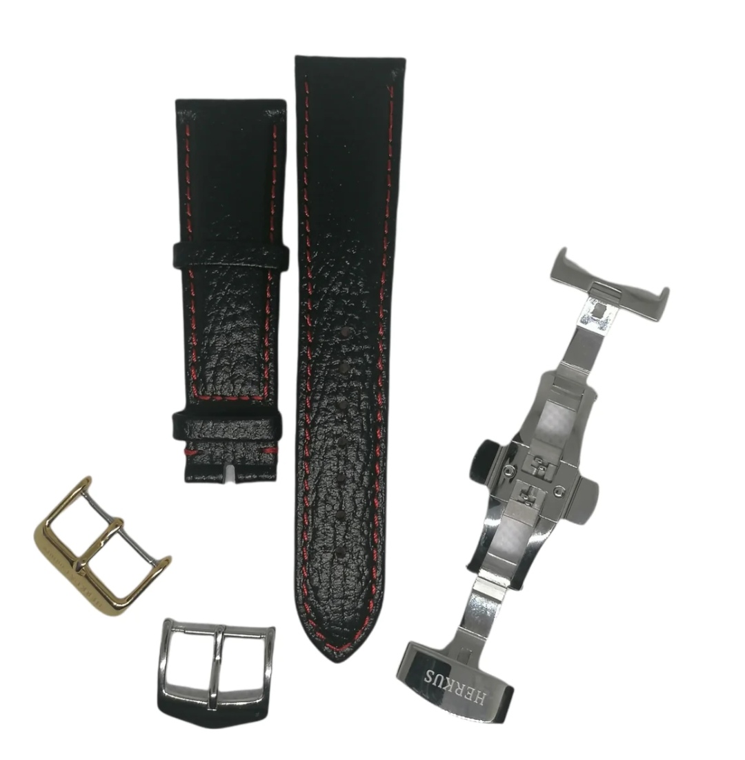 CUSTOM MADE LEATHER STRAP BLACK