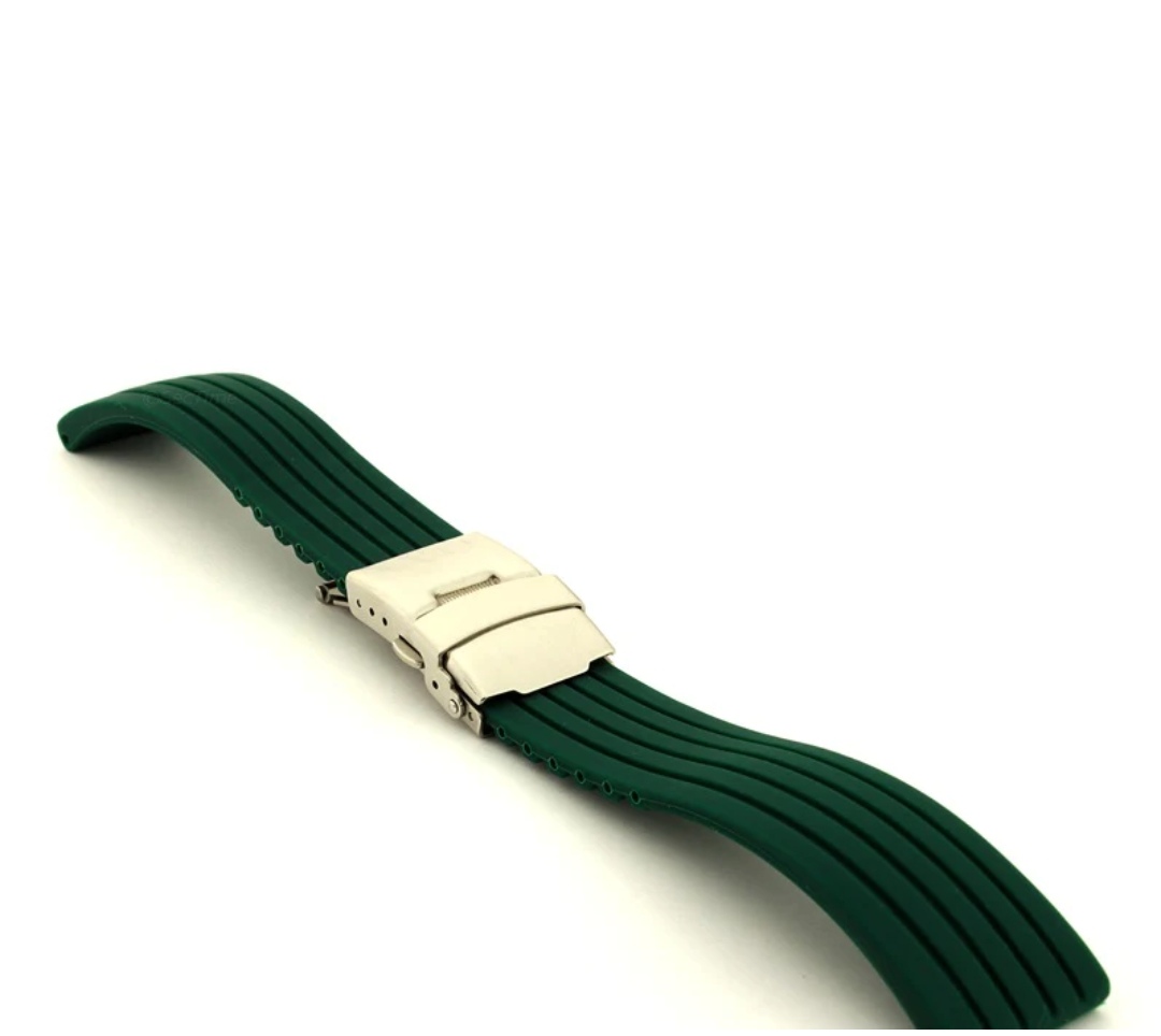 DIVER SILICONE RUBBER STRAP GREEN