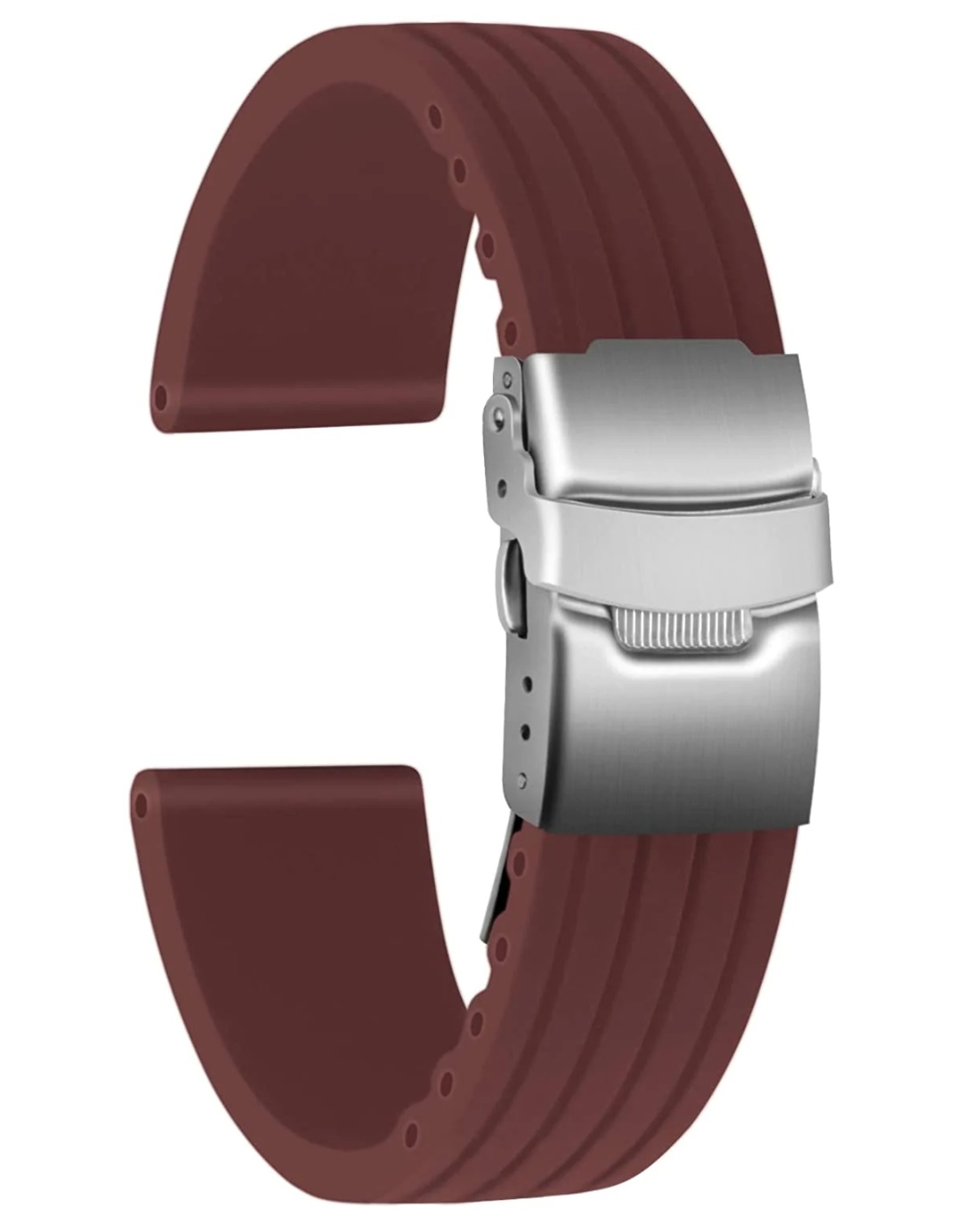 DIVER SILICONE RUBBER STRAP BURGUNDY