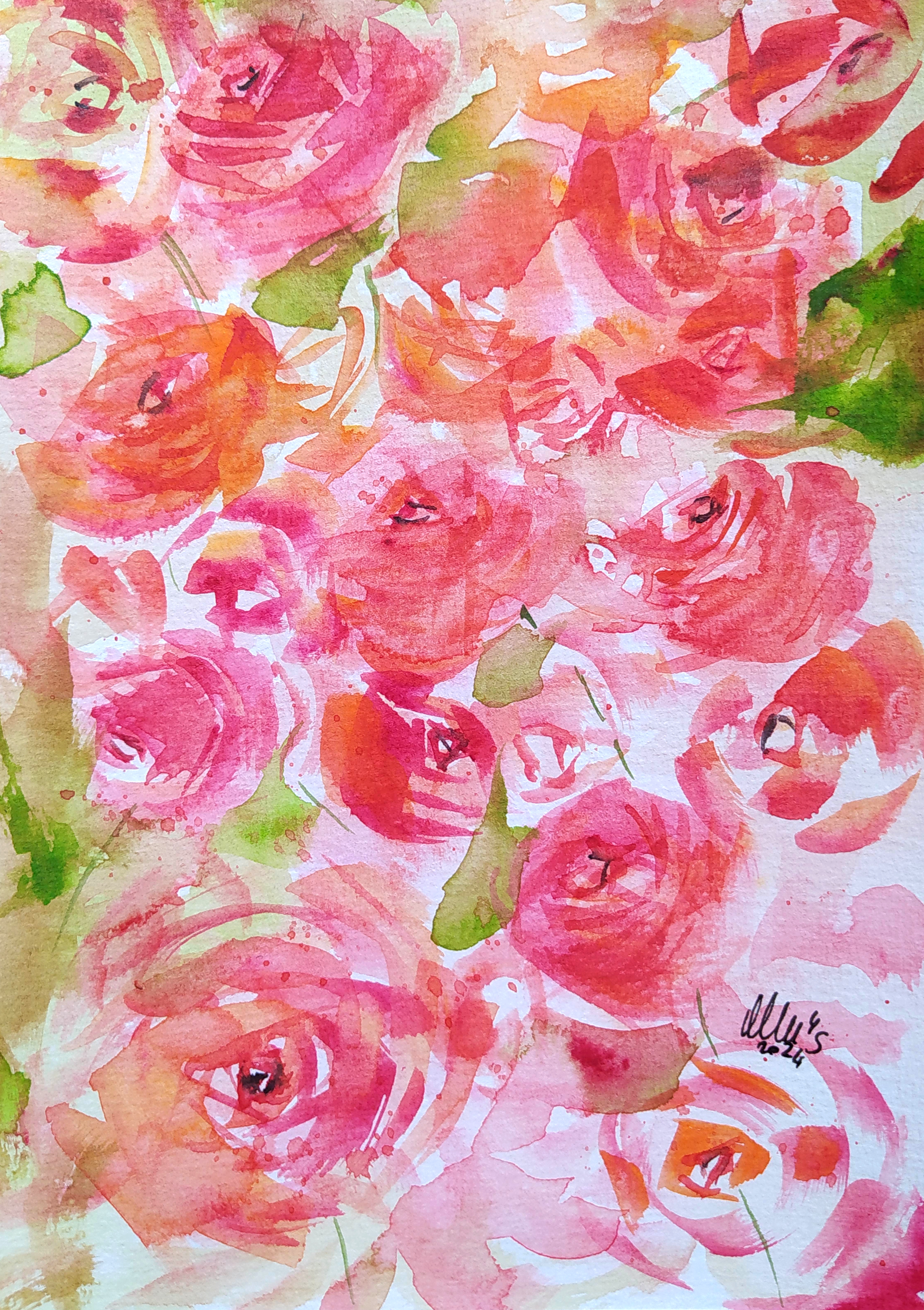 Série Roses- méli mélo