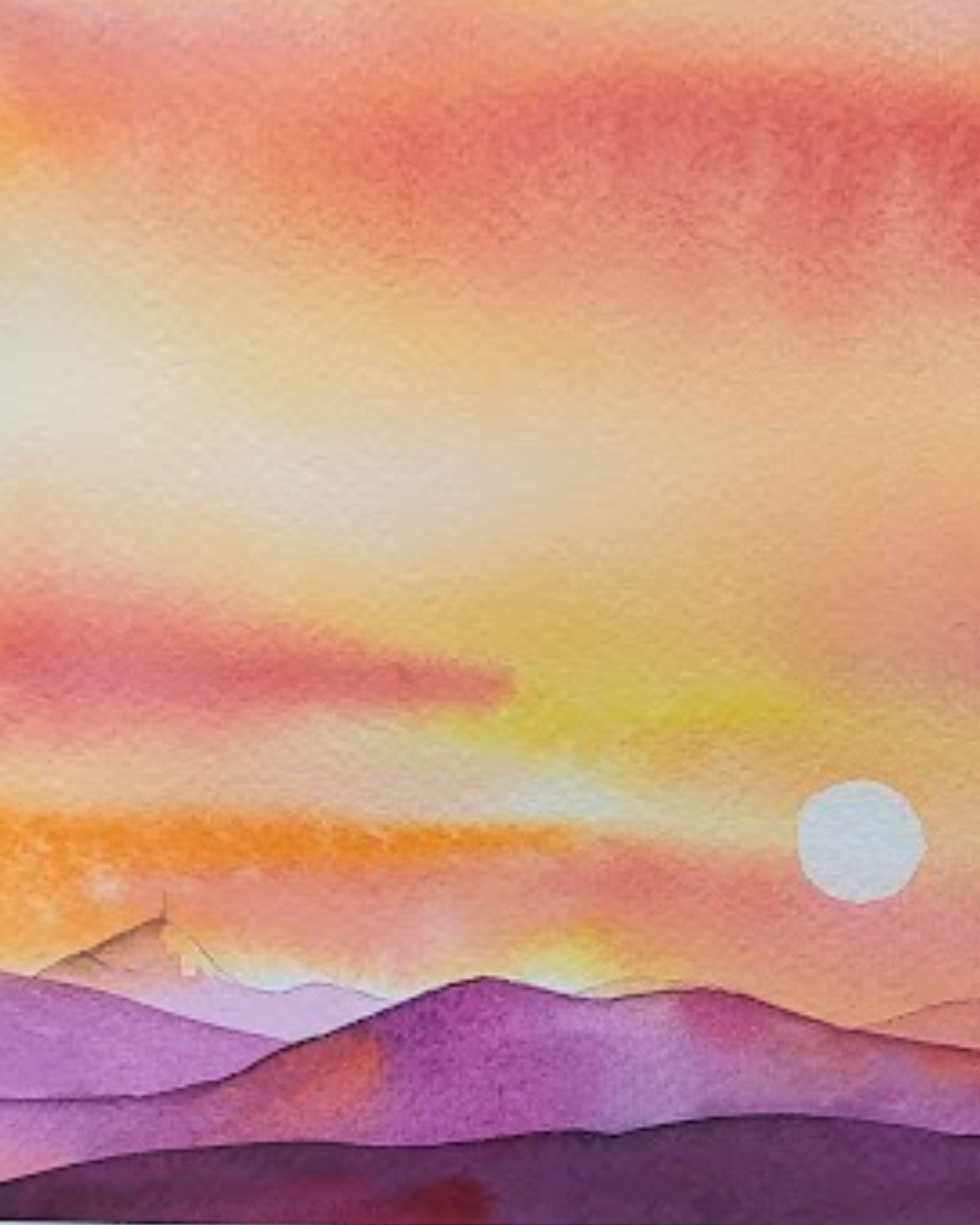 Coucher de soleil sur le Puy de Dôme