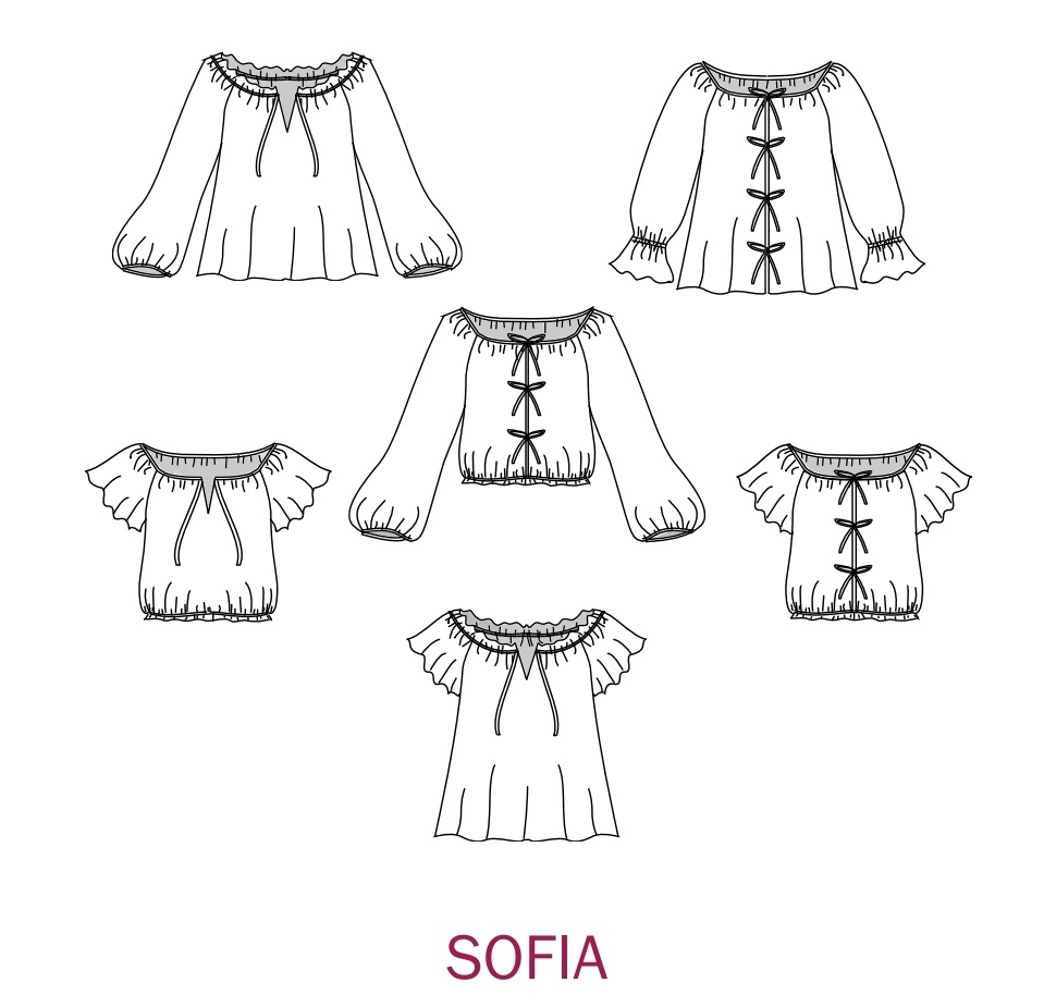 BLOUSE / CROP TOP SOFIA - PDF