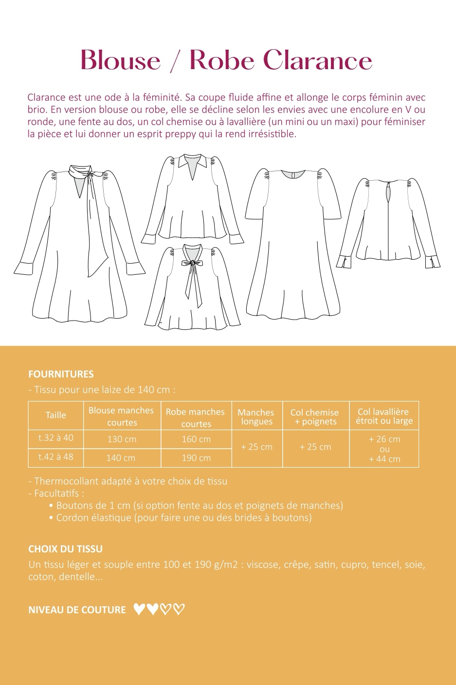 BLOUSE/ROBE CLARANCE - POCHETTE