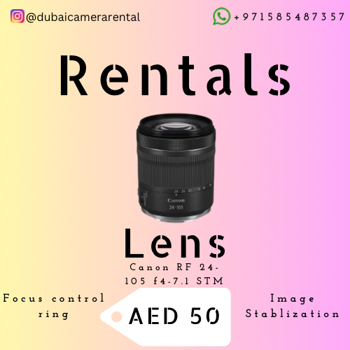 Camera Lens Canon RF 24 105 f4 to f71. for Rent