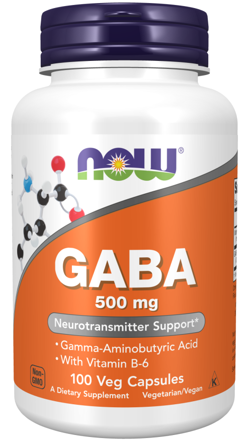NOW GABA 500mg 100 Veg. Capsules