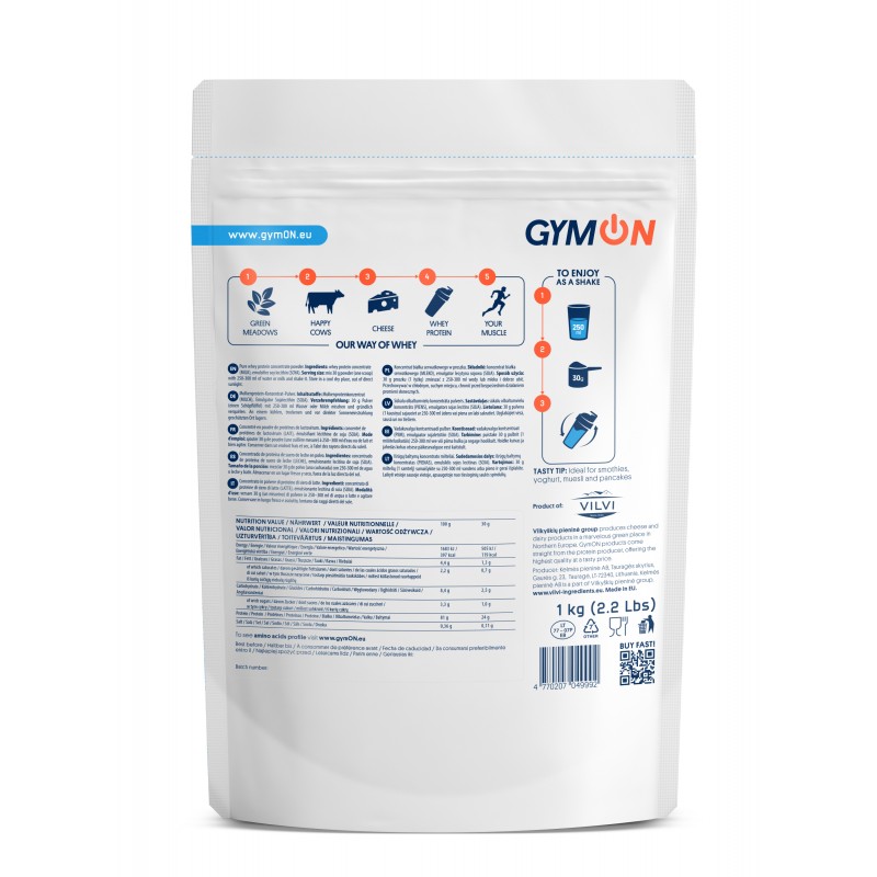 GymON Gryni išrūgų baltymai 1kg