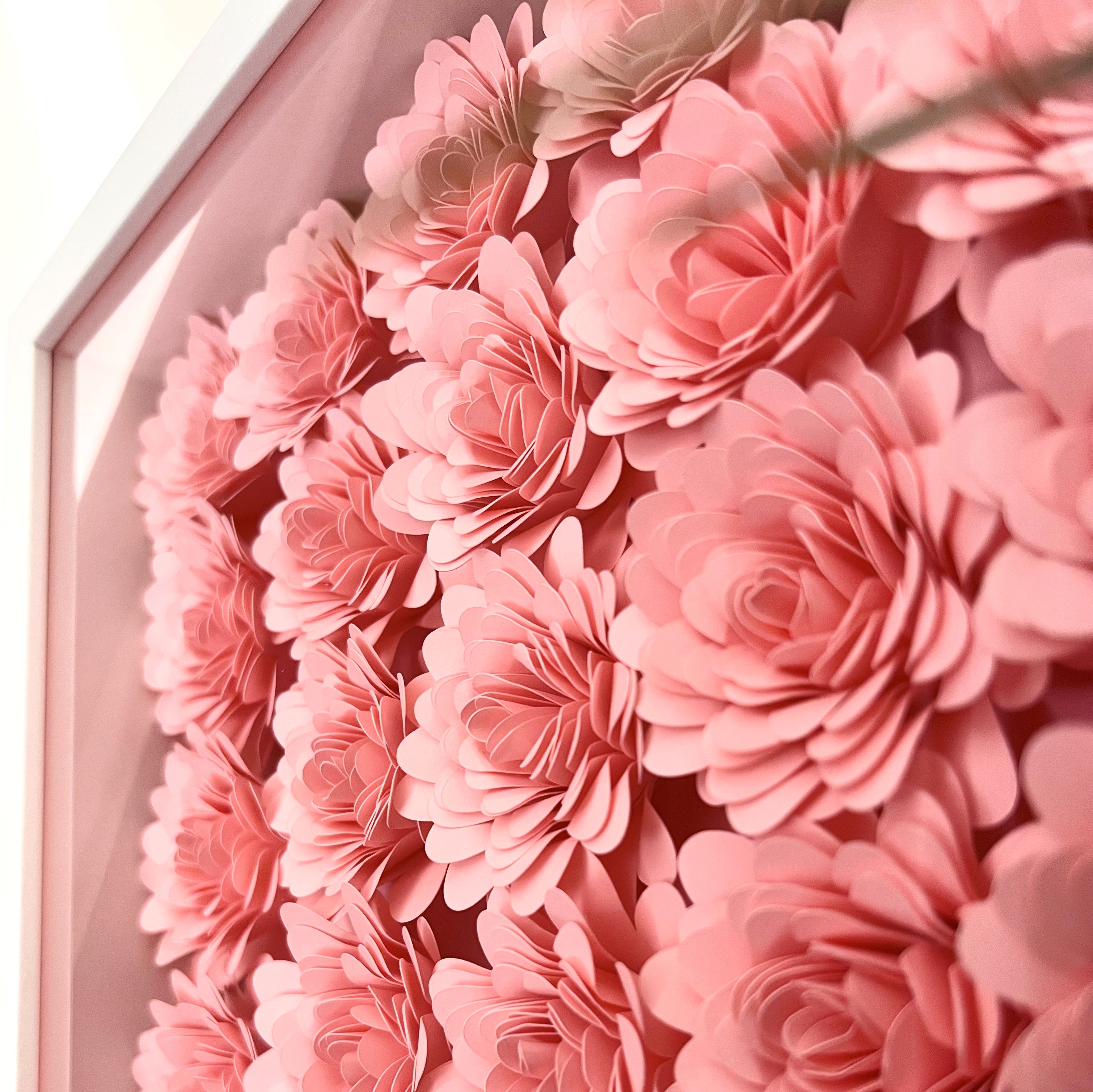 Popierinių gėlių paveikslas (jurginai)