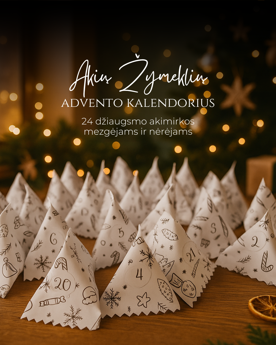 Akių žymeklių advento kalendorius 