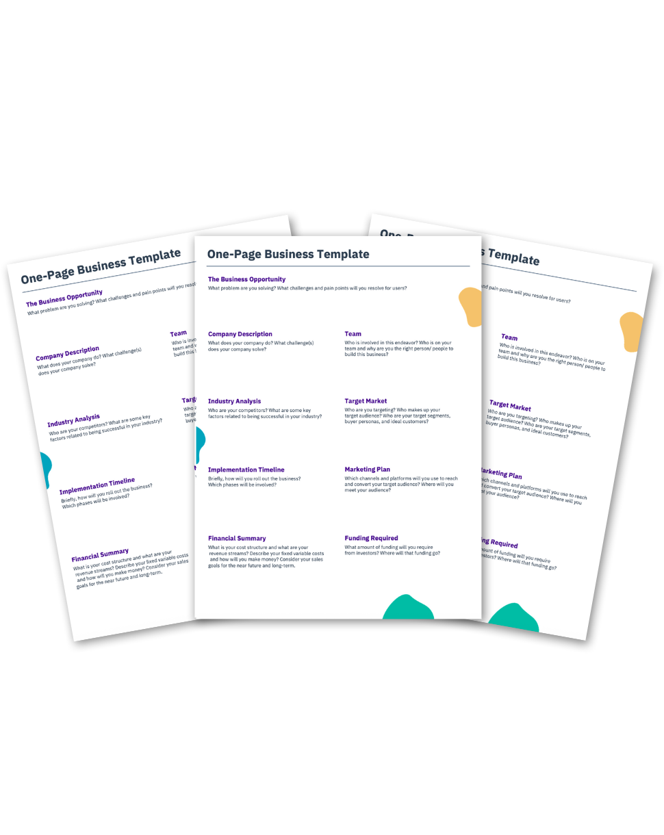 One-Page Business Template