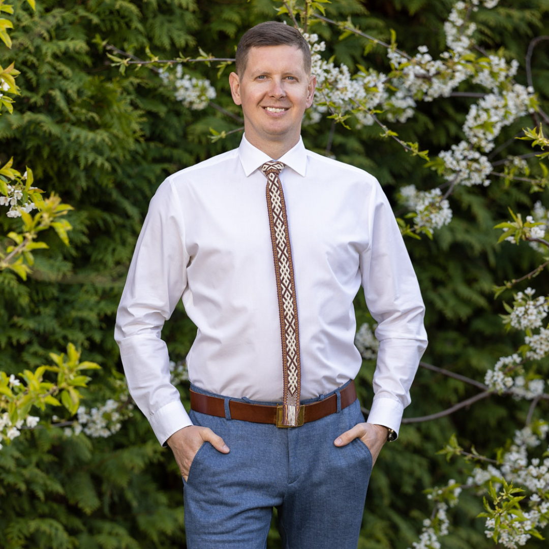 Vyriškas kaklaraištis rudas