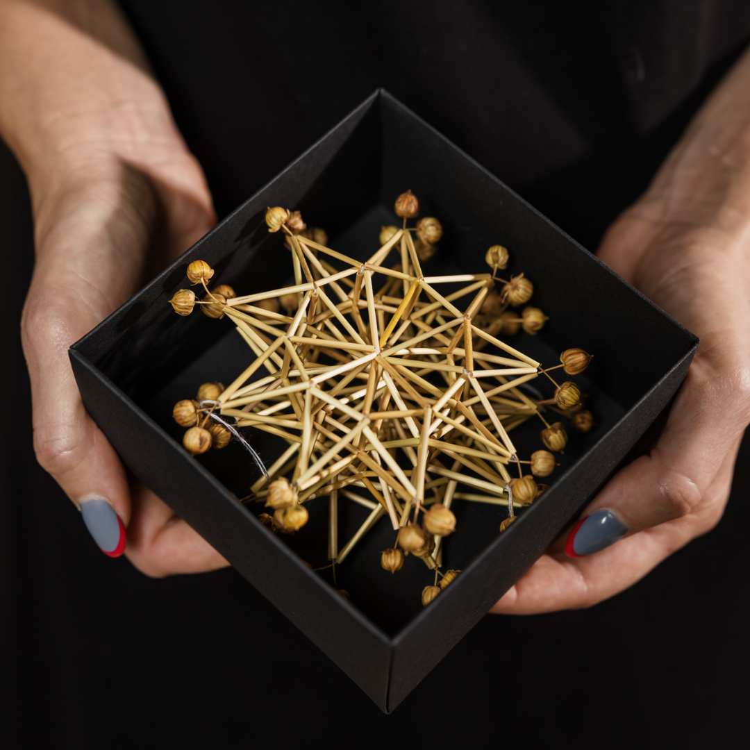 Šiaudinis kalėdinis žaisliukas Žvaigždė