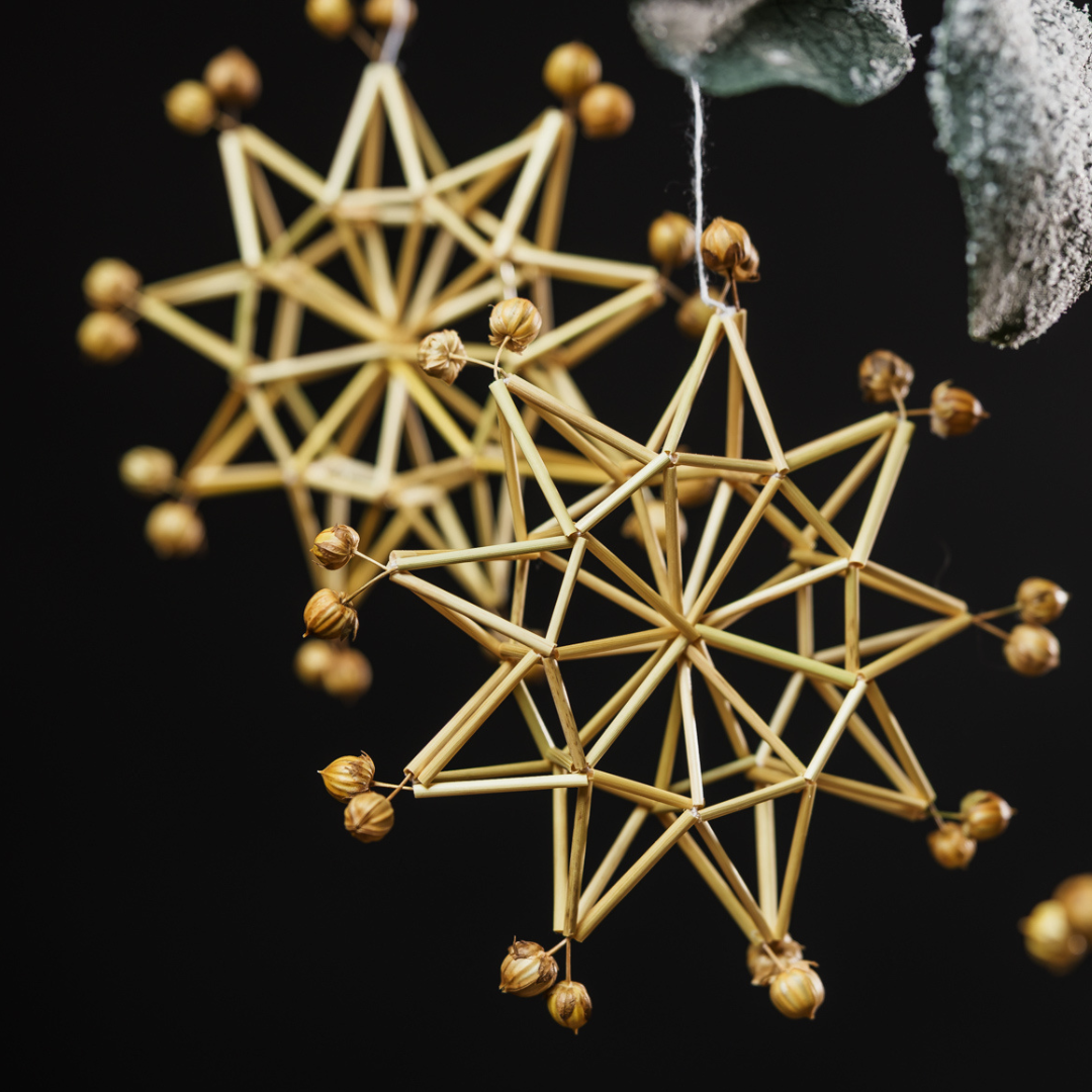 Šiaudinis kalėdinis žaisliukas Žvaigždė