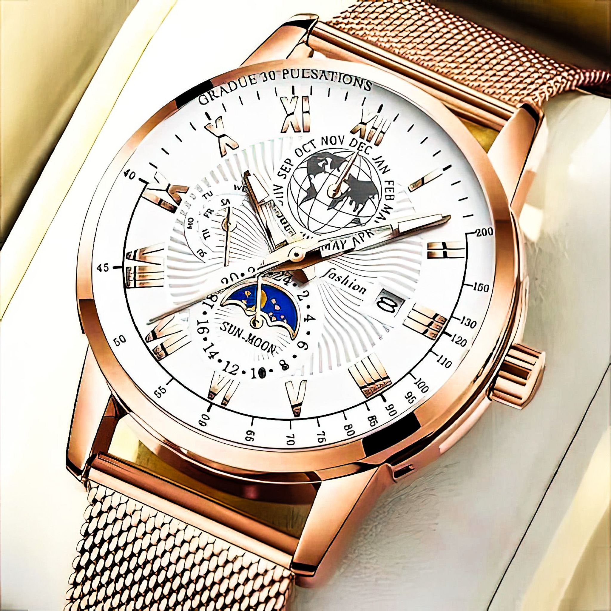 HX Rose Gold Pen & Watch Set