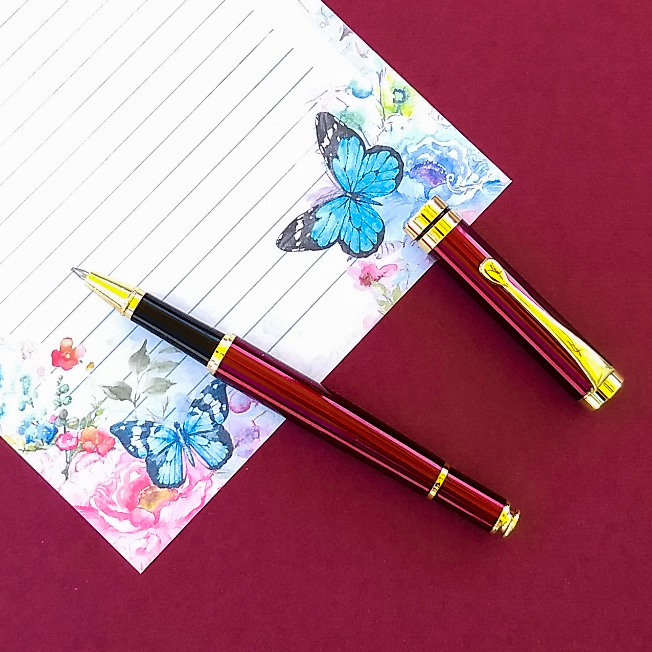 5 Mirrored Scarlet Pen Sets