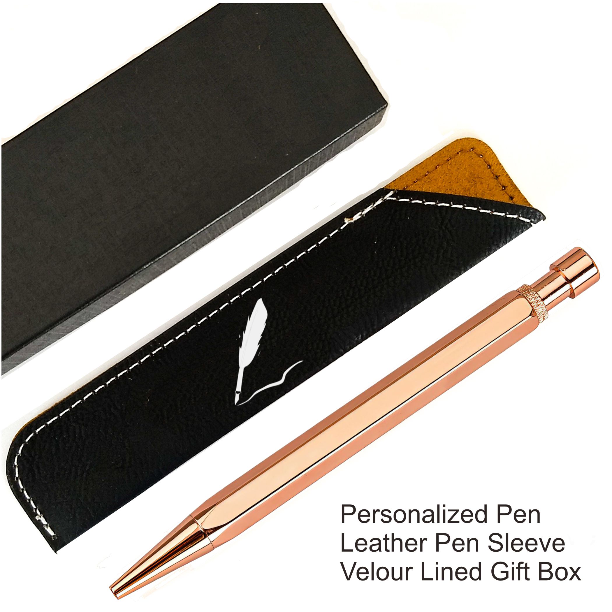 Hex Rose Gold Pen Set