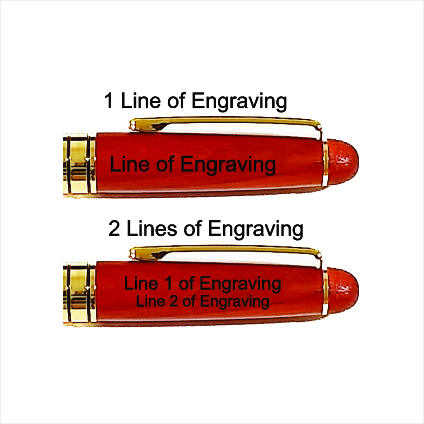 Rosewood Ballpoint Pens 