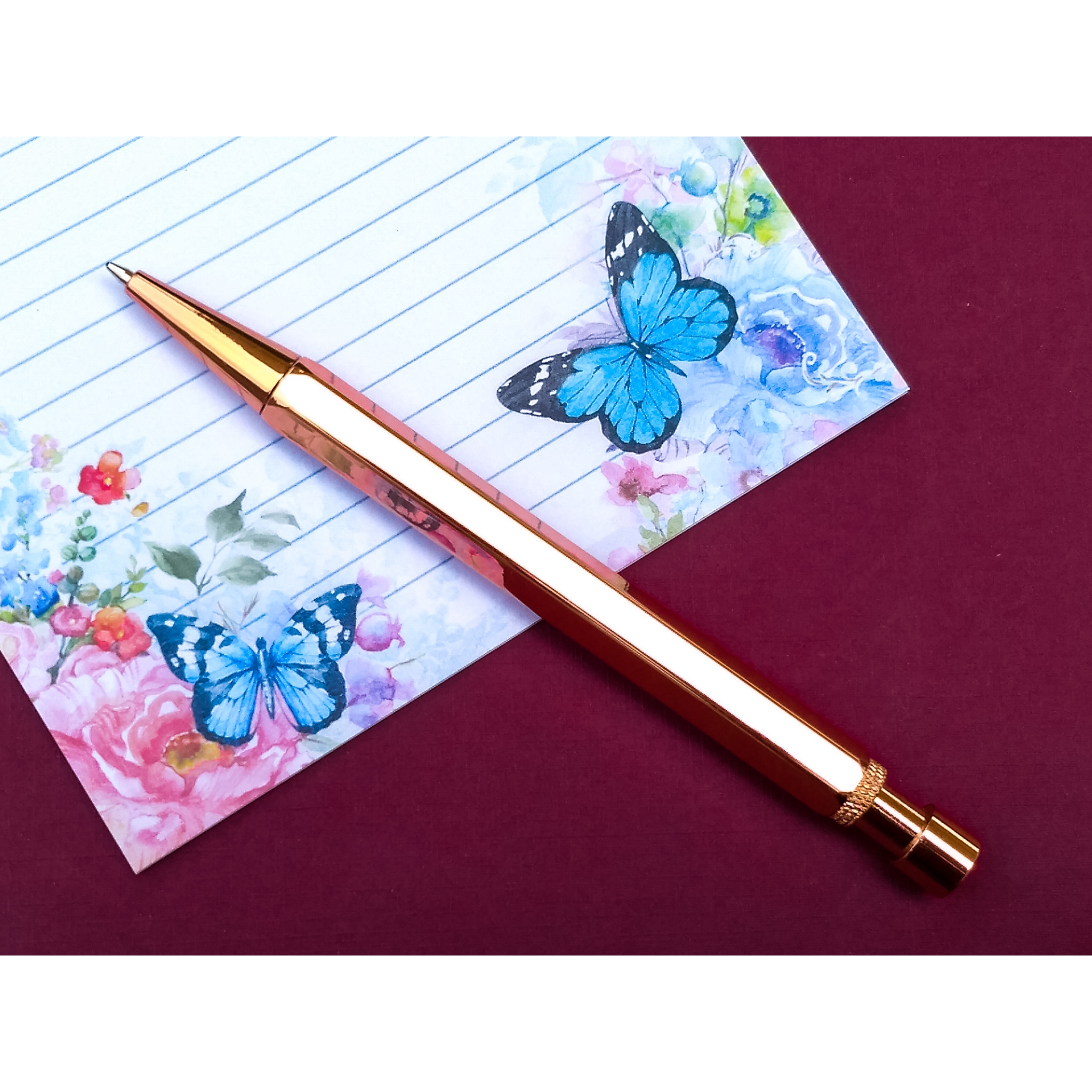 Hex Rose Gold Pen Set 