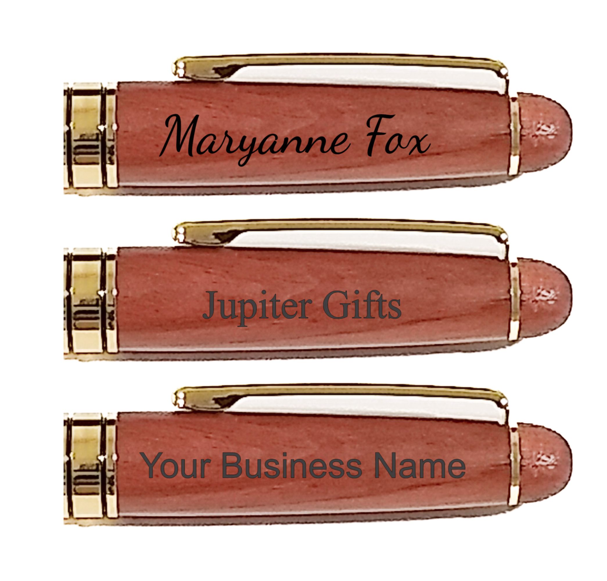 10 Rosewood Ballpoint Pens