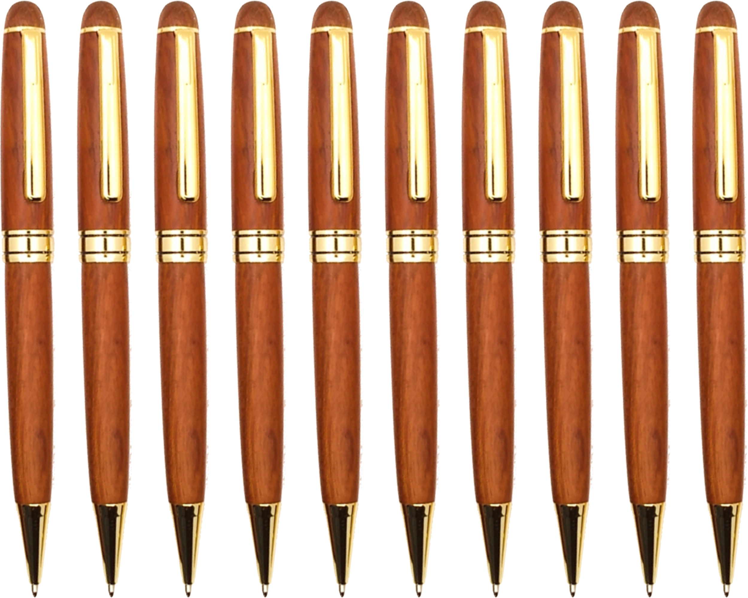 10 Rosewood Ballpoint Pens