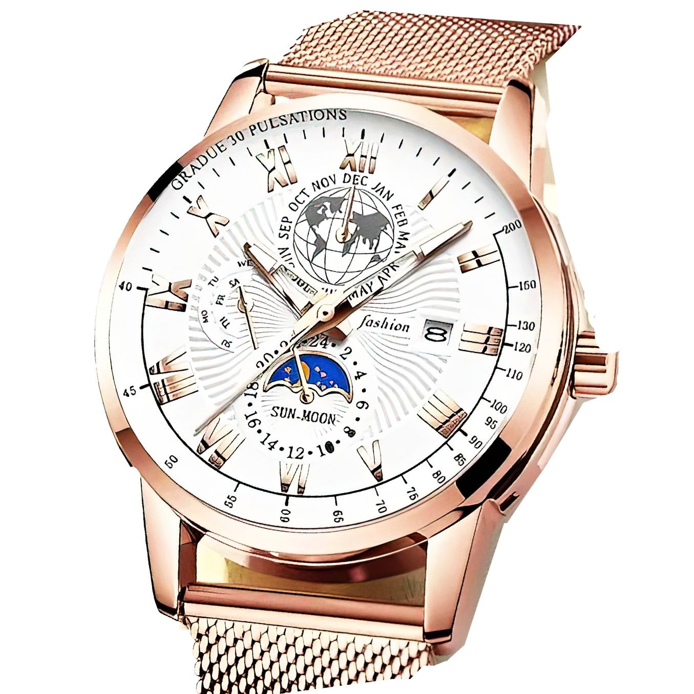 7 Noble Rose Gold Fashion Watch