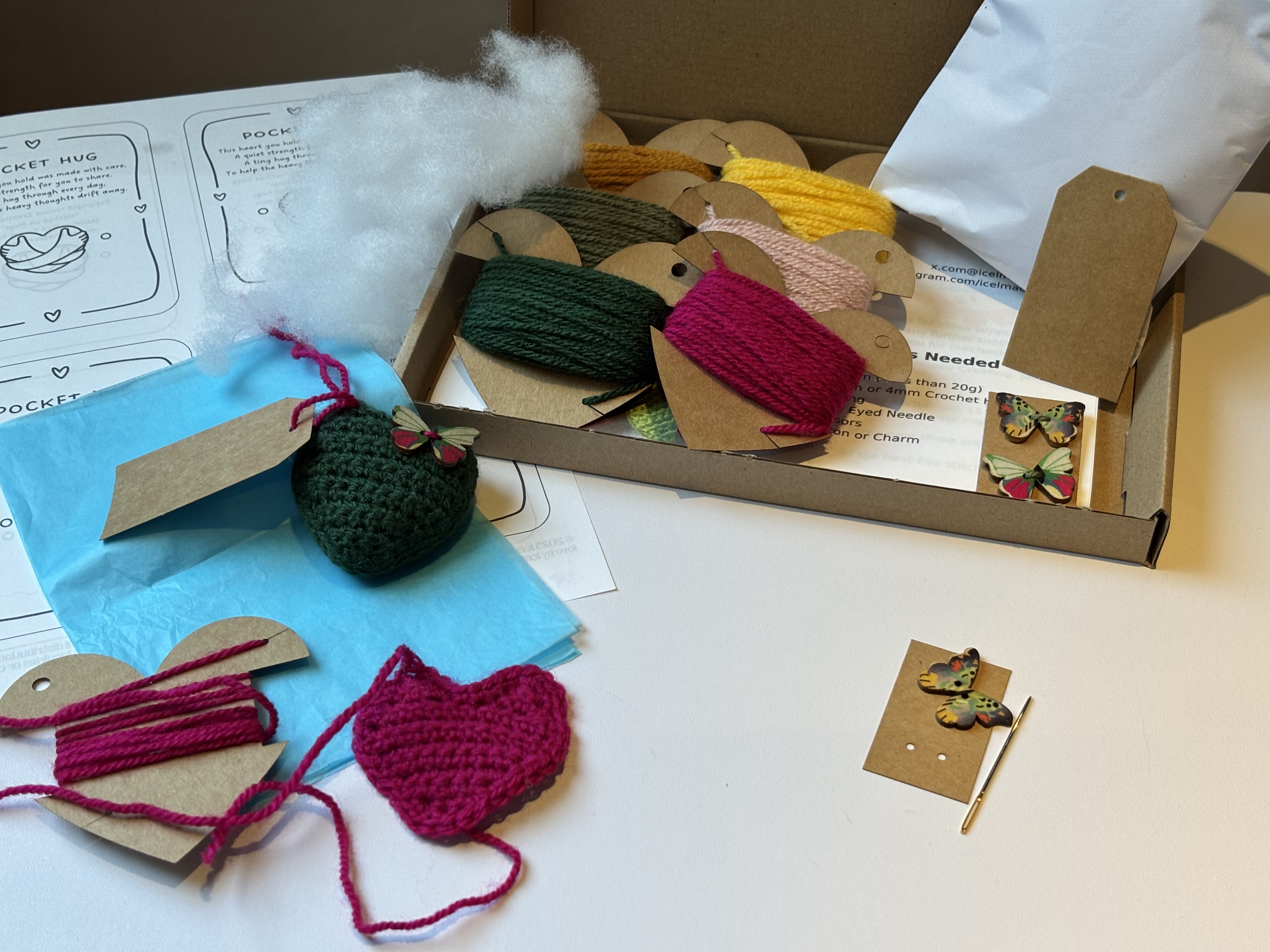 DIY Crochet Heart Kit - Hooked on Hugs