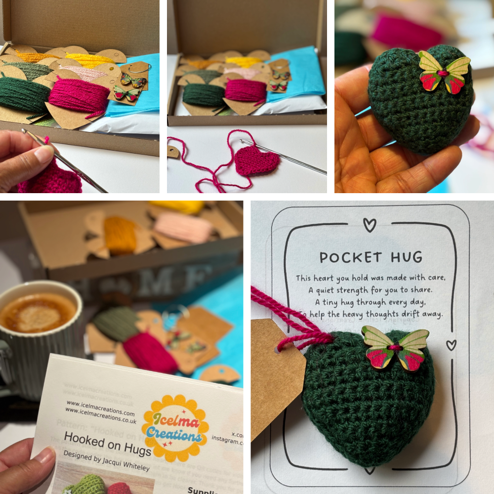 DIY Crochet Heart Kit - Hooked on Hugs