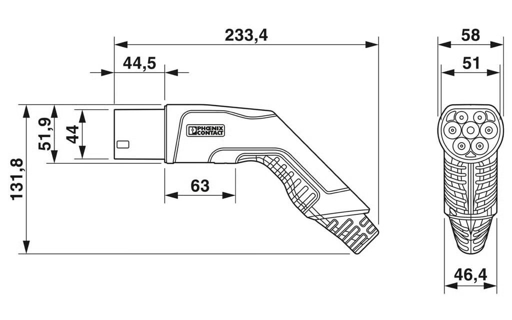 CHARX Connect Comfort – AC-kabel Type 2 20A 480V – 4m