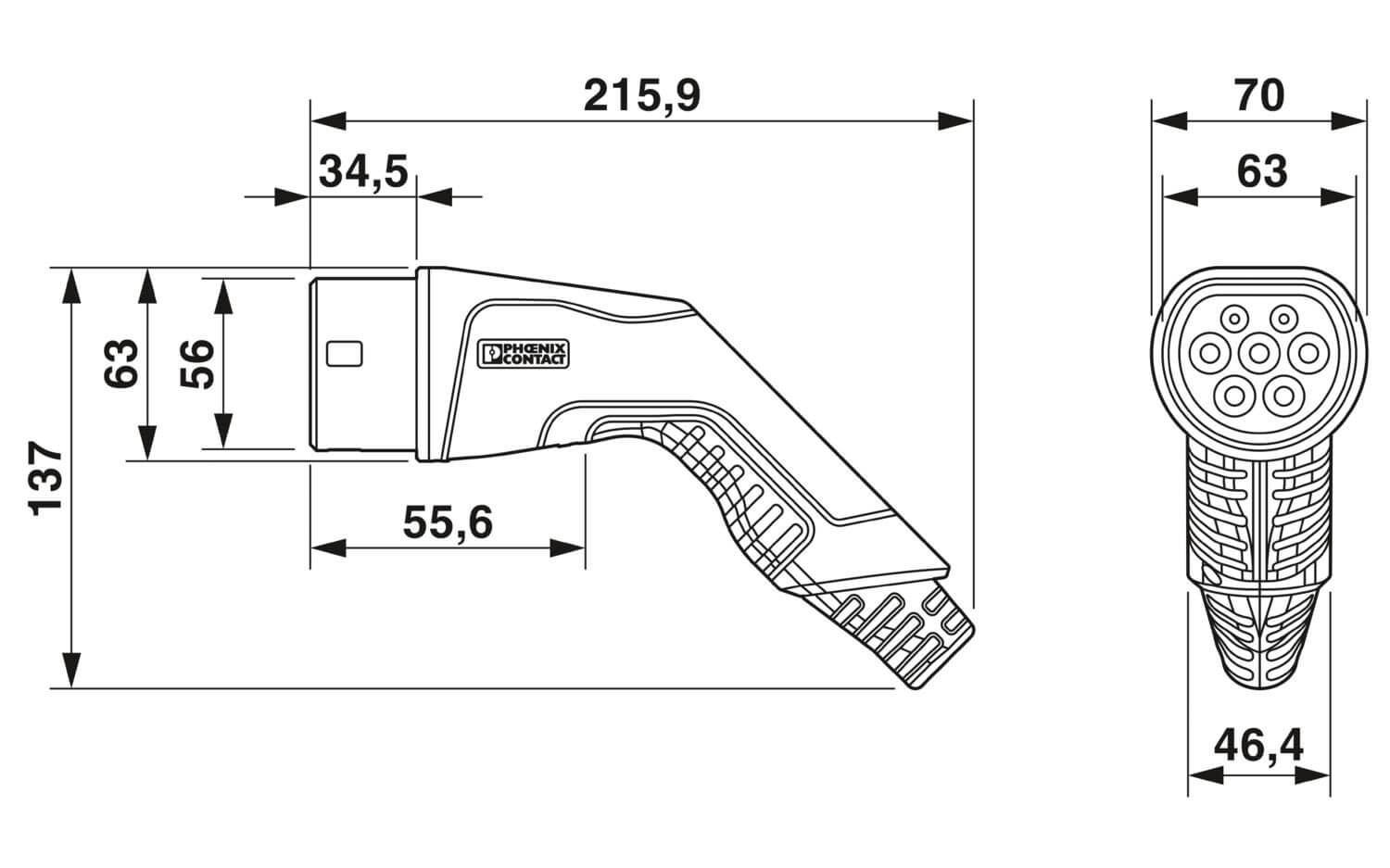CHARX Connect Comfort – Câble AC Type 2 20A 480V – 4m