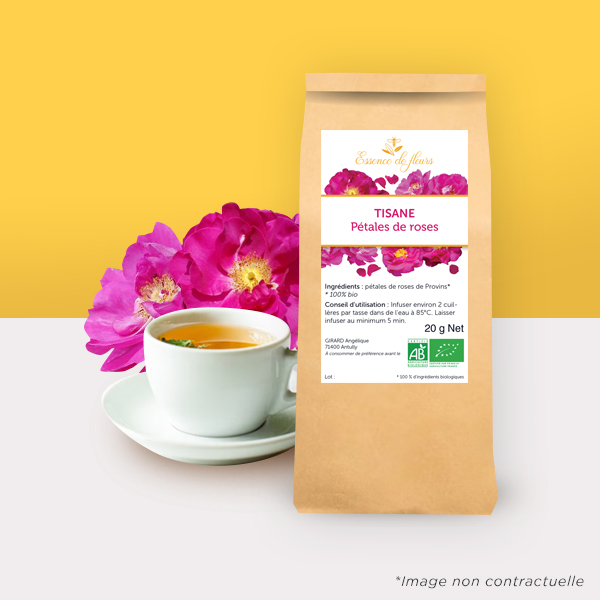 Tisane pétales de rose bio