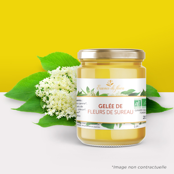 Gelée bio de fleurs de sureau - 200 g