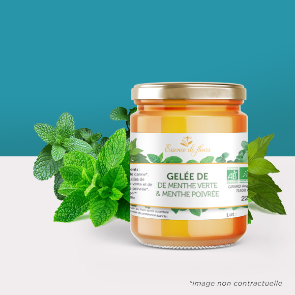 Gelée bio de menthe verte & menthe poivrée - 200 g