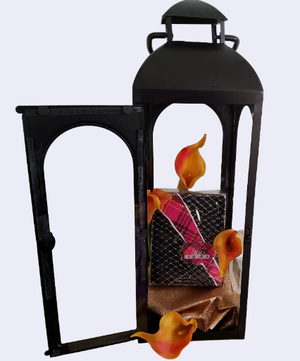 Decorative Black Lantern with Victoria's Secret Tease Heartbreaker Fragrance Gift Set