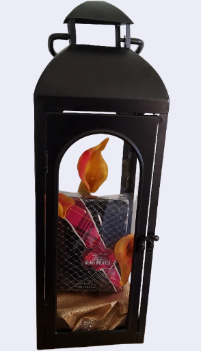Decorative Black Lantern with Victoria's Secret Tease Heartbreaker Fragrance Gift Set
