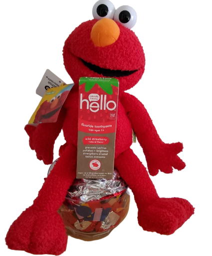 Elmo Plush Backpack with Hello Kids' Toothpaste