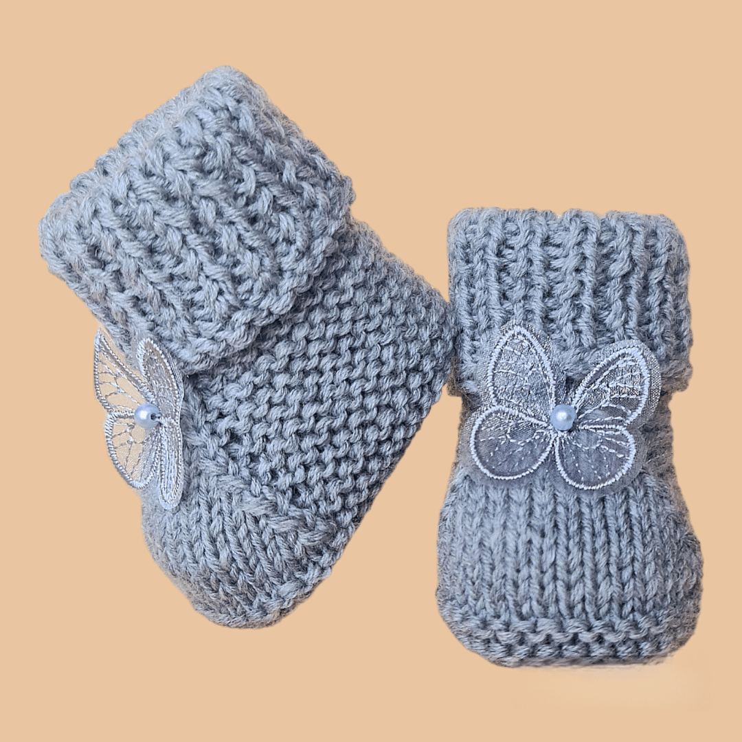 Pilki tapukai mergaitei "Drugelis"