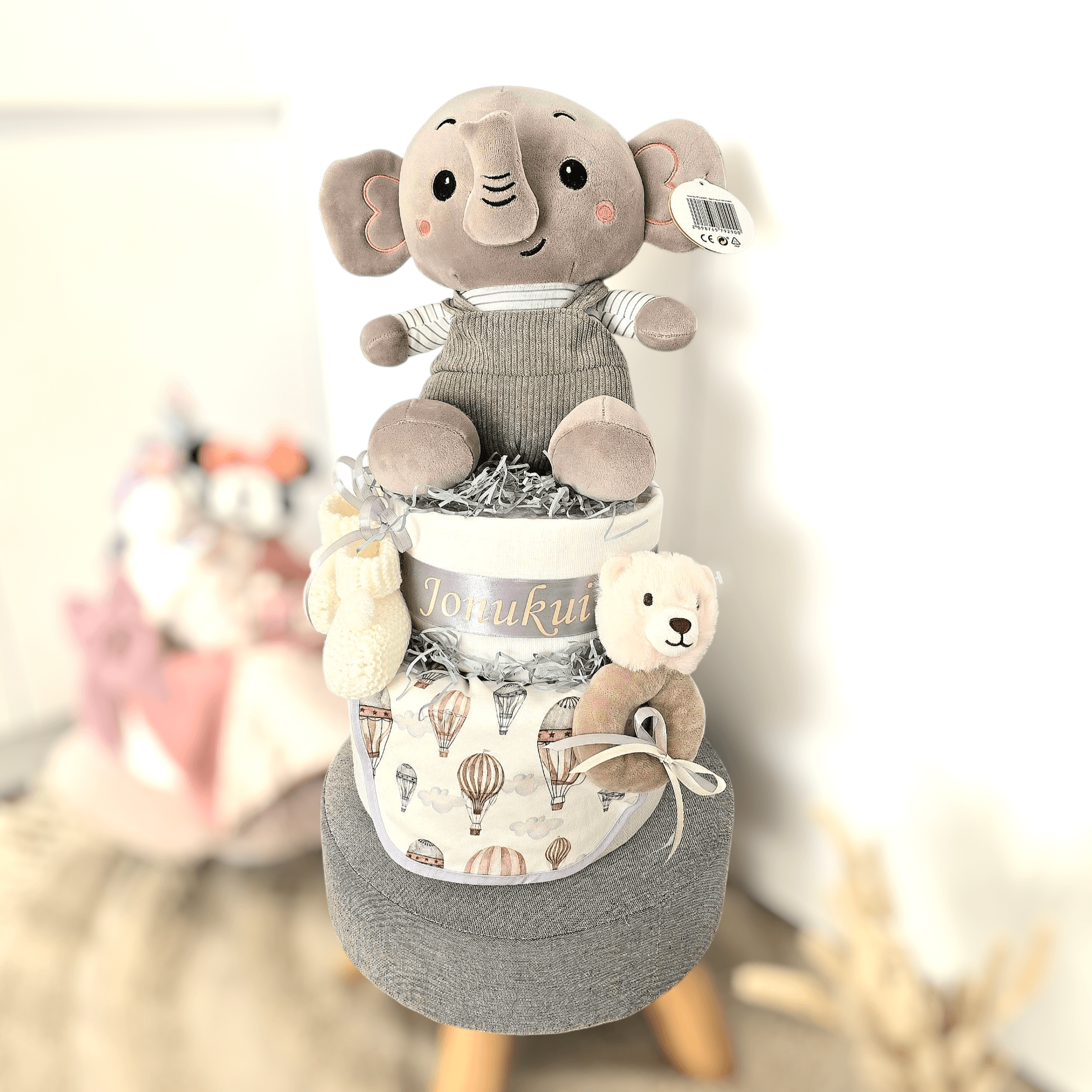 Sauskelnių tortas "Drambliukas"