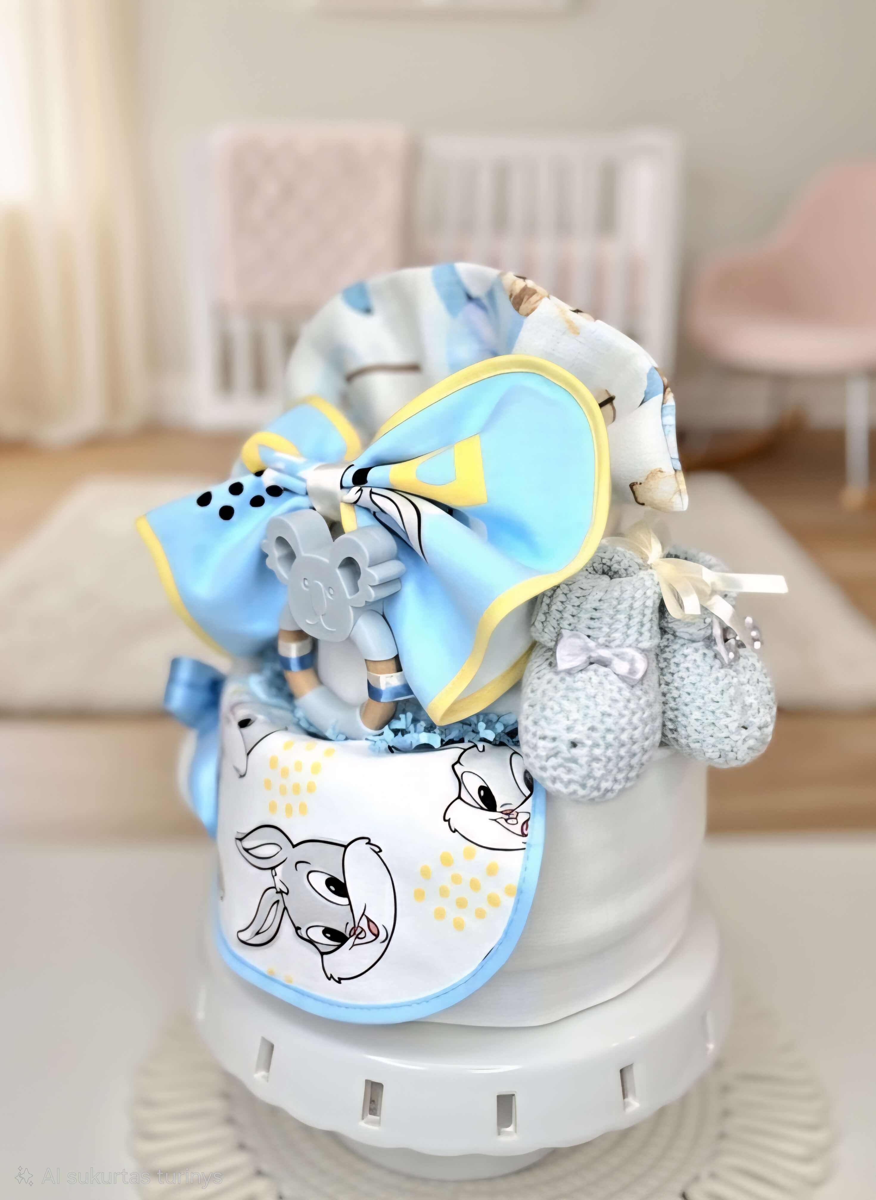 Sauskelnių tortas "Kaspinėlis"