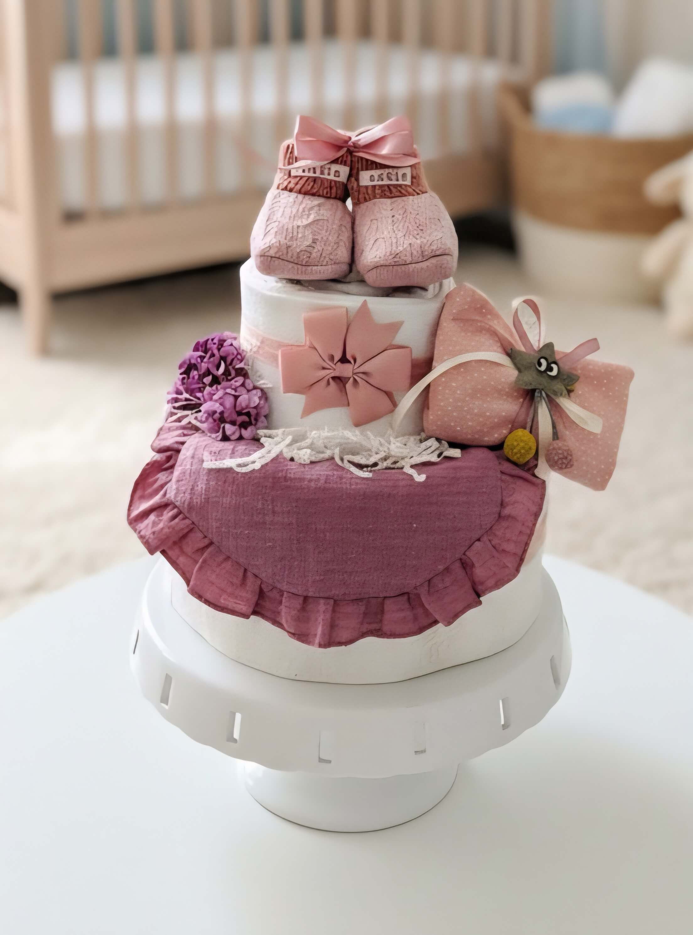 Sauskelnių tortas "Pelenų rožė"