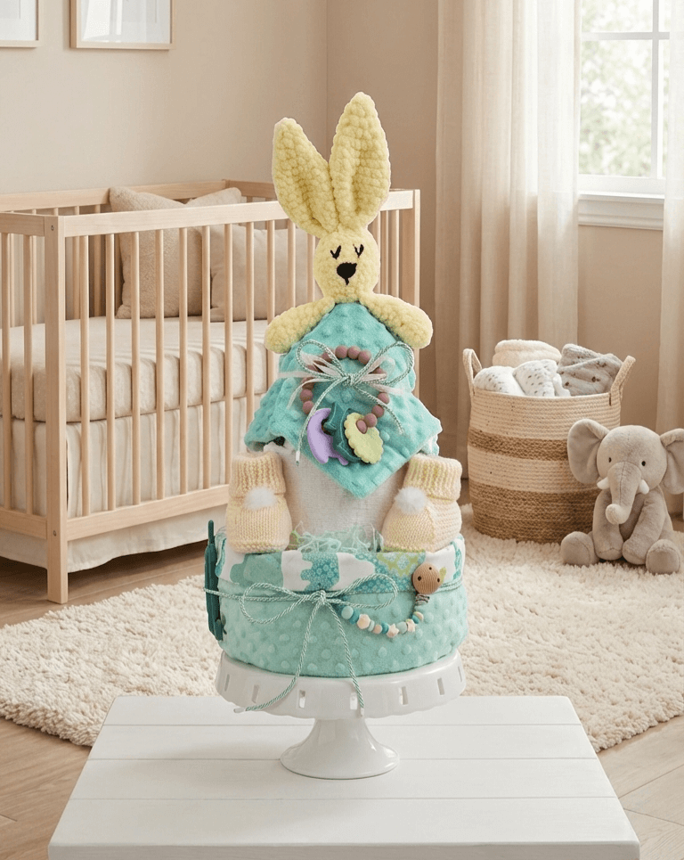 Sauskelnių tortas rankdarbių Zuikis