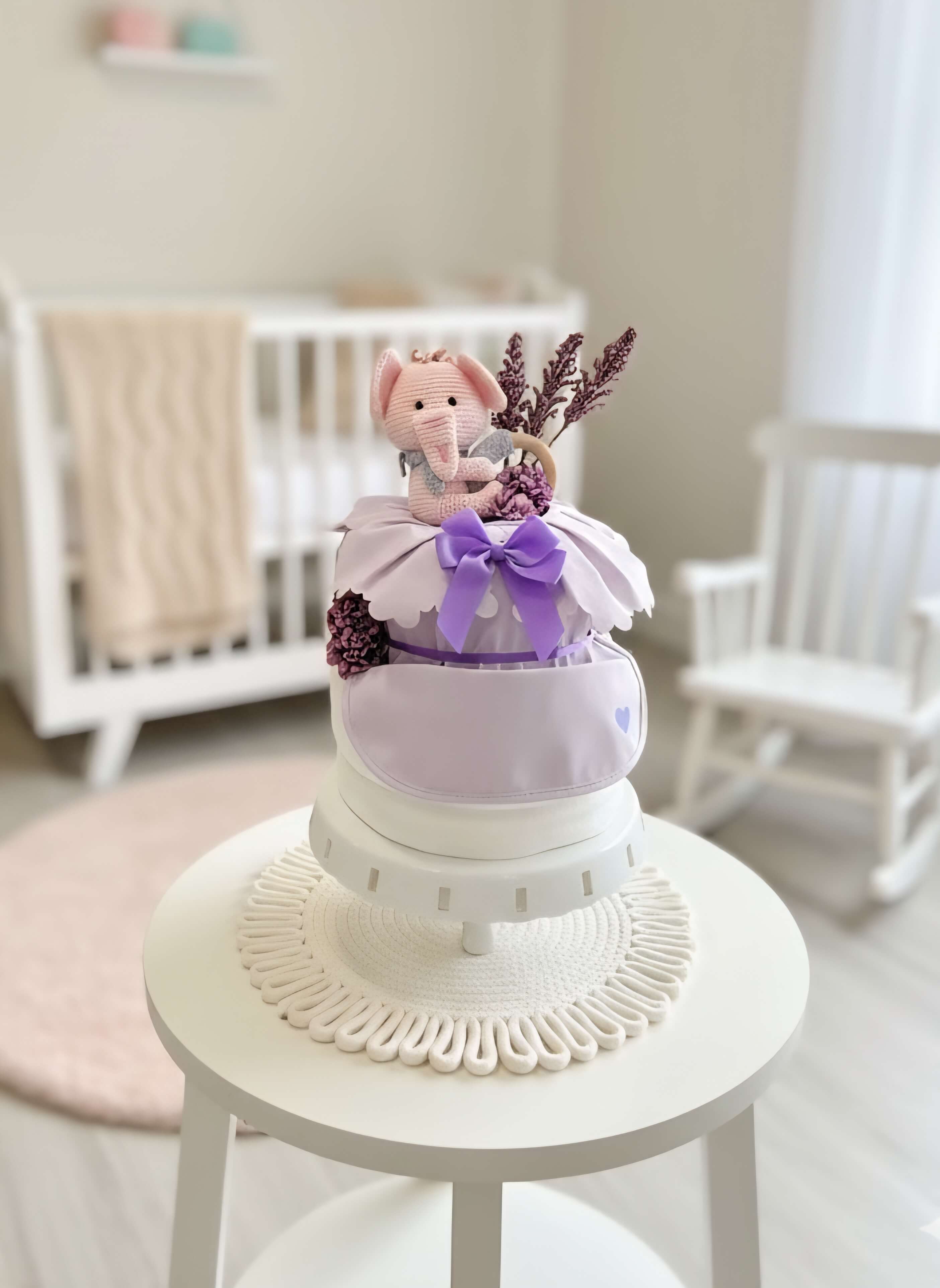 Sauskelnių tortas "Purpurinis"